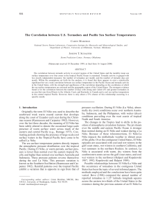 The Correlation between U.S. Tornadoes and Pacific Sea Surface