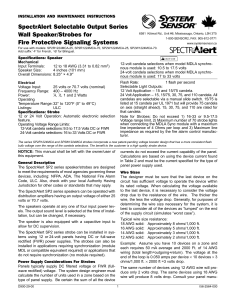 SpectrAlert Selectable Output Series Wall Speaker/Strobes for Fire