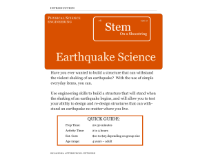 Earthquake Science - OK