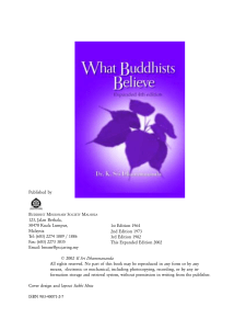 What Buddhists Believe Expanded 4th edition