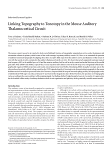 Linking Topography to Tonotopy in the Mouse Auditory