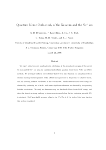 Quantum Monte Carlo study of the Ne atom and the Ne+ ion