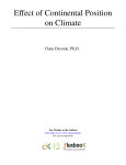 Effect of Continental Position on Climate