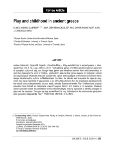 Play and childhood in ancient greece