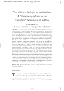 New wilderness landscapes as moral criticism A Nietzschean