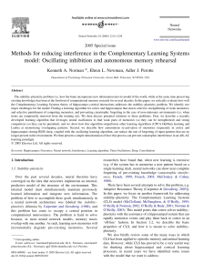 Methods for reducing interference in the Complementary Learning