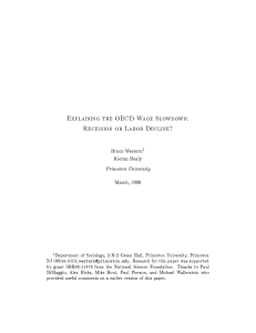 Explaining the OECD Wage Slowdown: Recession or