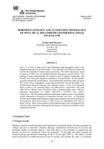 borehole geology and alteration mineralogy of well he