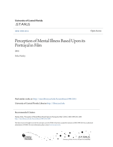 Perception of Mental Illness Based Upon its Portrayal in Film