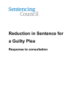 Reduction in sentence for a guilty plea: Response to consultation