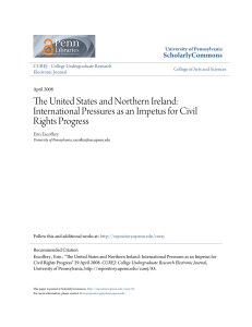 The United States and Northern Ireland: International Pressures as
