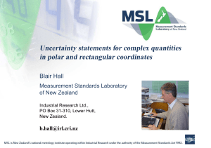 Uncertainty statements for complex quantities in polar and