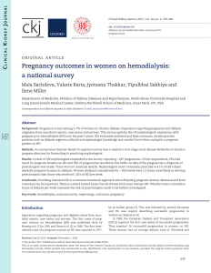 Pregnancy outcomes in women on hemodialysis: a national survey
