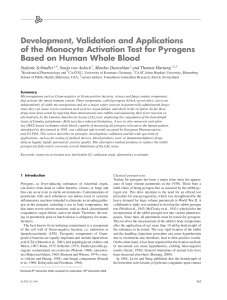 Development, validation and applications of the monocyte activation