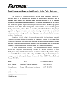 Equal Employment/Affirmative Action Policy Statement