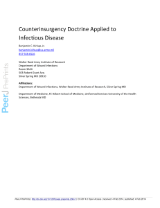 Counterinsurgency Doctrine Applied to Infectious Disease