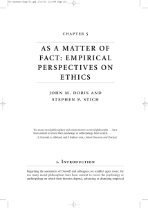 As a Matter of Fact: Empirical Perspectives on Ethics