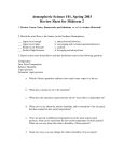 Review Questions - UW Atmospheric Sciences