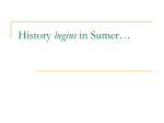 History begins in Sumer…