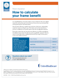 How to calculate your frame benefit