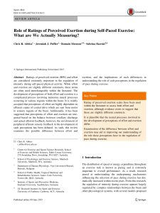 Role of Ratings of Perceived Exertion during Self