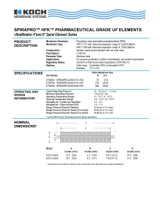 SPIRAPRO Pharmaceutical Grade UF Elements