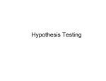 Hypothesis Testing