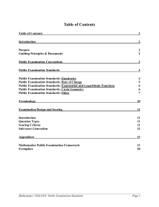 Table of Contents - Department of Education