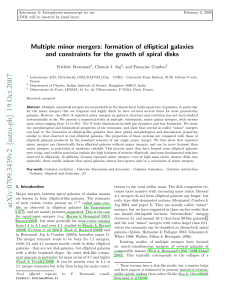 Multiple minor mergers: formation of elliptical galaxies and