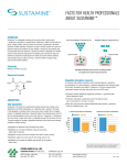 FACTS FOR HEALTH PROFESSIONALS ABOUT SUSTAMINE®*