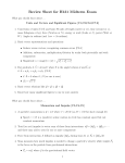 Review Sheet for H131 Midterm Exam