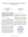 Music Mood Classification using Intro and Refrain Parts of Lyrics