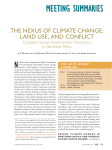 THE NEXUS OF CLIMATE CHANGE, LAND USE, AND CONFLICT