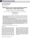 White Blood Counts In Apparently Healthy Sudanese Blood Donors