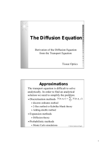 Diffusion theory