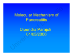 Molecular Mechanism of Pancreatitis