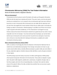 Chromosome Microarray (CMA) Pre-Test Patient