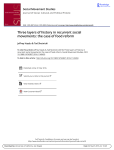 Three layers of history in recurrent social movements: the case of