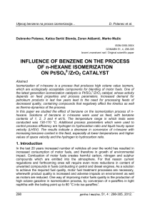 INFLUENCE OF BENZENE ON THE PROCESS OF n