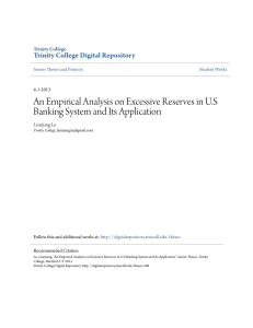 An Empirical Analysis on Excessive Reserves in U.S Banking