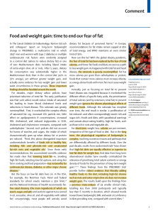 Food and weight gain: time to end our fear of fat