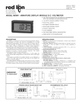 MDMV Minitature Display Module DC Voltmeter Data Sheet