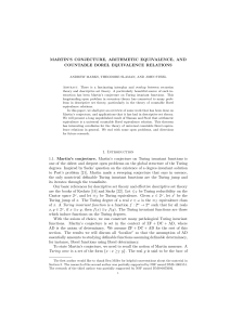 MARTIN`S CONJECTURE, ARITHMETIC EQUIVALENCE, AND