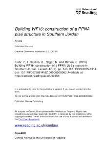 Building WF16: construction of a PPNA pisé structure in Southern
