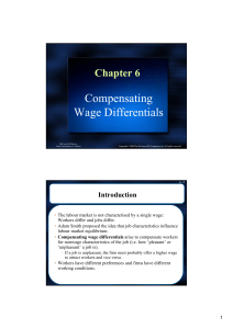 Compensating Wage Differentials