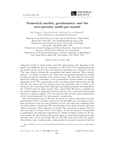 Numerical models, geochemistry and the zero-paradox noble