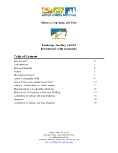 Table of Contents - World History for Us All