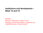 Institutions and development