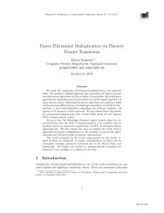 Faster Polynomial Multiplication via Discrete