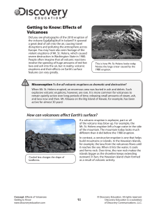 Getting to Know: Effects of Volcanoes